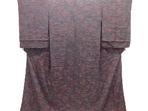 アンティーク　紋錦紗草木模様着物